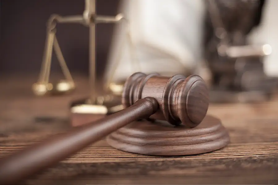 gavel in courtroom